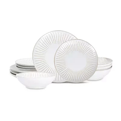 Stone + Lain Linea 4-pc. Stoneware Dinnerware Set