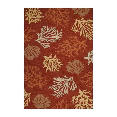 Couristan Outdoor Escapes Sea Reef Hooked Rectangular Accent Rug