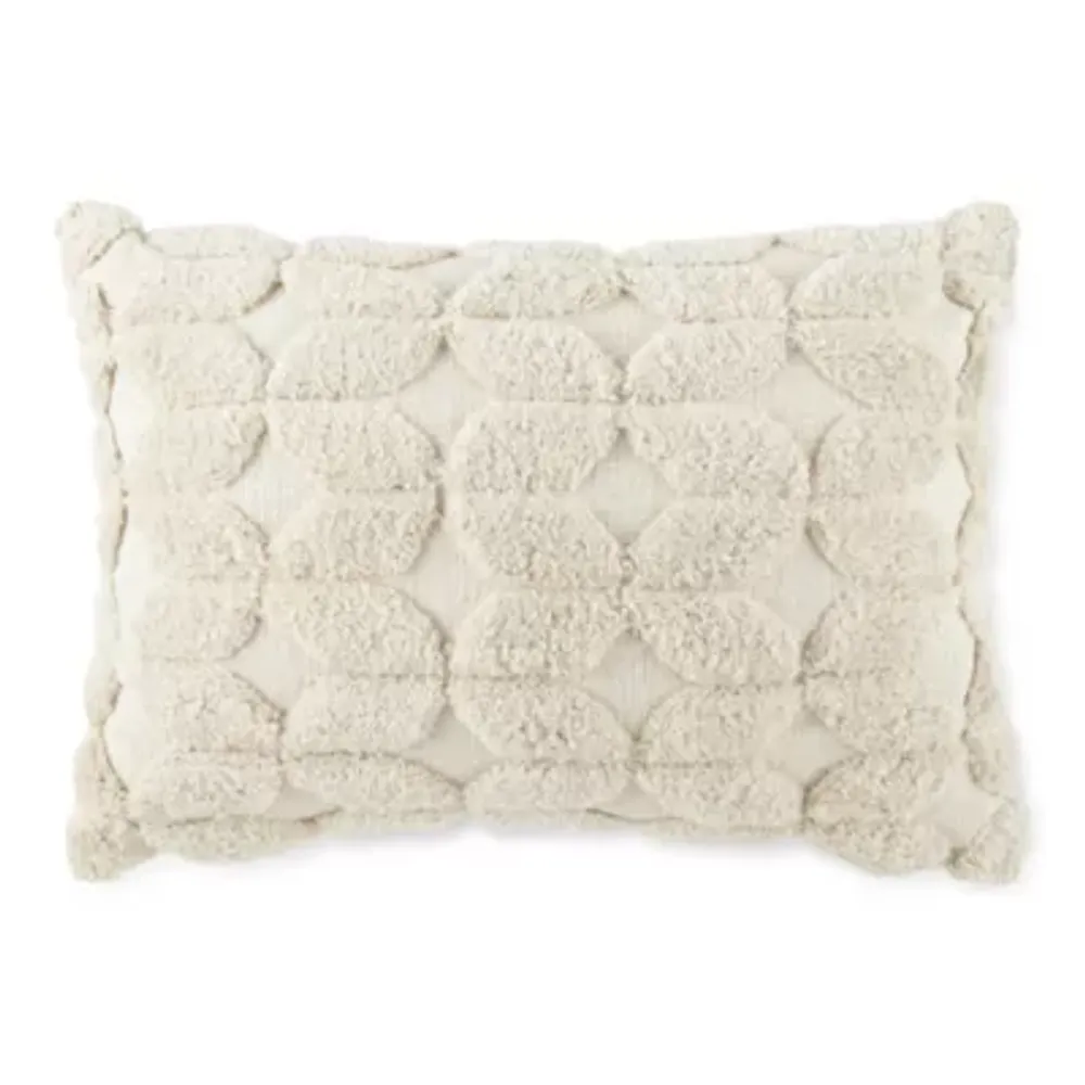 Home Expressions Tufted Woven Geo Lumbar Pillow