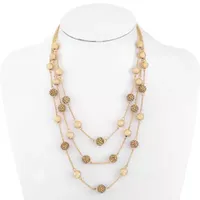 Monet Jewelry Layered Copper 17 Inch Rolo Strand Necklace