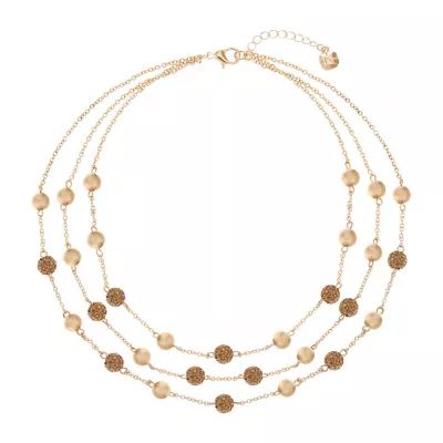 Monet Jewelry Layered Copper 17 Inch Rolo Strand Necklace