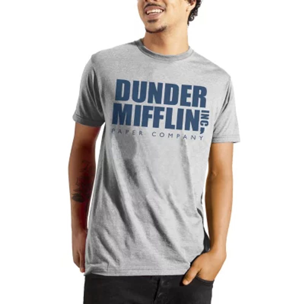 Dunder Mifflin Logo Mens Crew Neck Short Sleeve Classic Fit Graphic T-Shirt