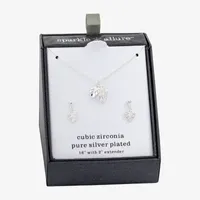 Sparkle Allure 2-pc. Cubic Zirconia Pure Silver Over Brass Jewelry Set