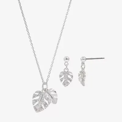Sparkle Allure 2-pc. Cubic Zirconia Pure Silver Over Brass Jewelry Set