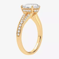 Signature By Modern Bride (H-I / Si1-Si2) Womens 1 3/ CT. T.W. Lab Grown White Diamond 14K Gold Pear Side Stone Engagement Ring