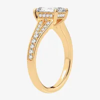 Signature By Modern Bride (H-I / Si1-Si2) Womens 1 3/ CT. T.W. Lab Grown White Diamond 14K Gold Side Stone Engagement Ring