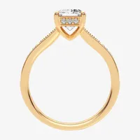 Signature By Modern Bride (H-I / Si1-Si2) Womens 1 3/ CT. T.W. Lab Grown White Diamond 14K Gold Side Stone Engagement Ring