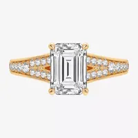 Signature By Modern Bride (H-I / Si1-Si2) Womens 1 3/ CT. T.W. Lab Grown White Diamond 14K Gold Side Stone Engagement Ring