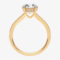 Signature By Modern Bride (H-I / Si1-Si2) Womens 2 1/3 CT. T.W. Lab Grown White Diamond 14K Gold Round Side Stone Engagement Ring