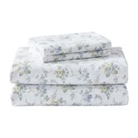 Laura Ashley 100% Cotton Brushed Flannel Sheet Set