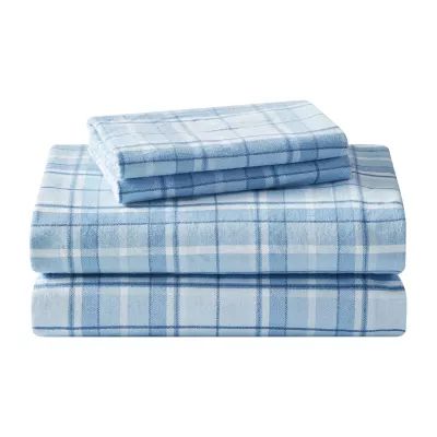 Laura Ashley 100% Cotton Brushed Flannel Deep Pocket Sheet Set