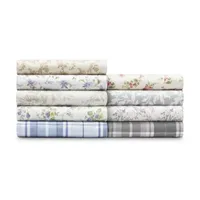 Laura Ashley 100% Cotton Brushed Flannel Deep Pocket Sheet Set