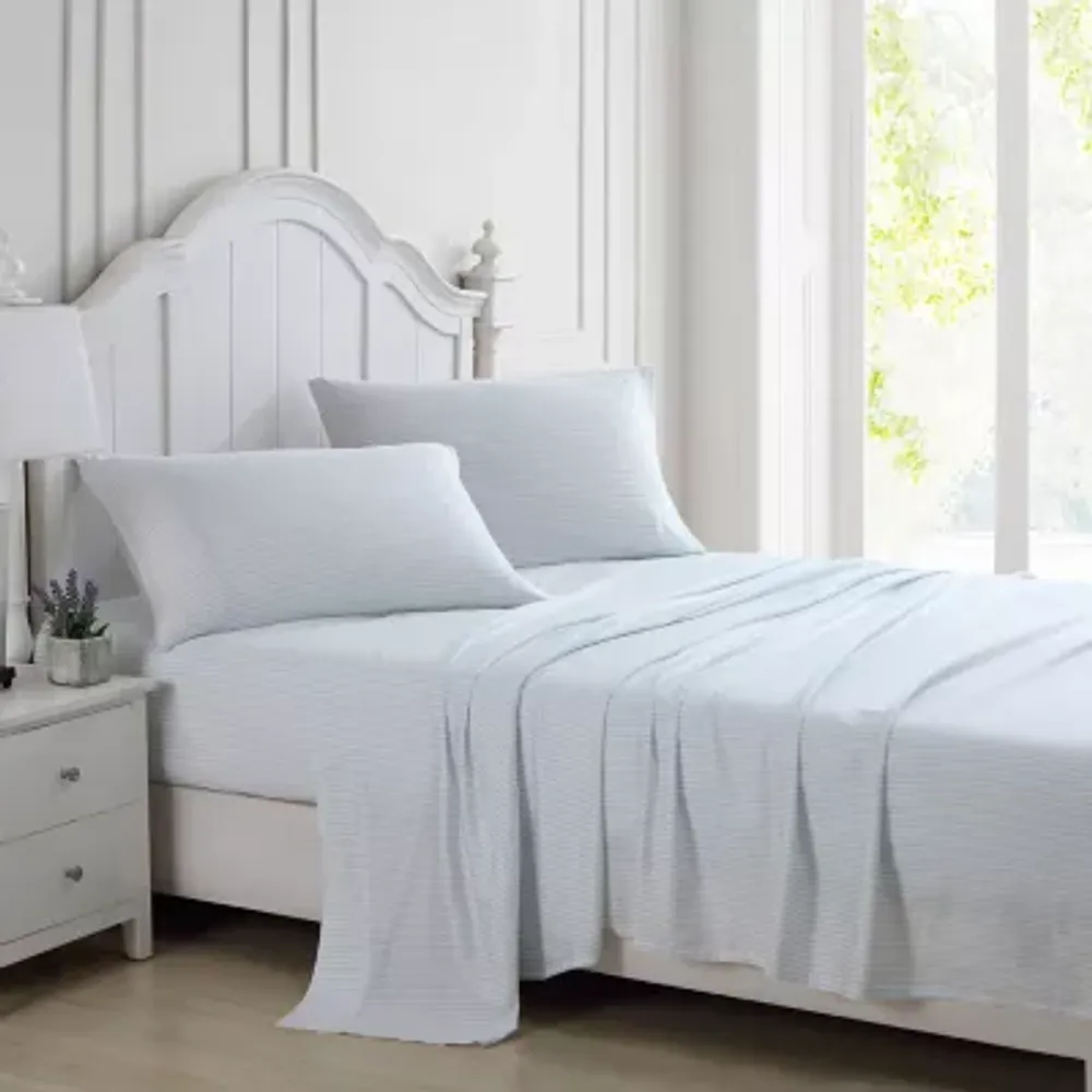 Laura Ashley 300 Thread Count Cotton Sateen Sheet Set
