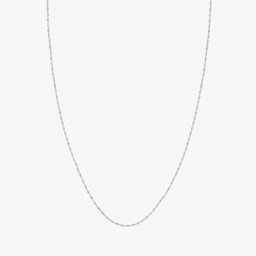 Silver Reflections Silver Reflections Pure Silver Over Brass 18 Inch Rope Chain Necklace