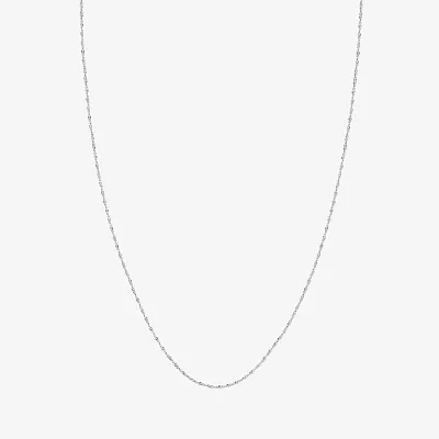 Silver Reflections Silver Reflections Pure Silver Over Brass Inch Rope Chain Necklace