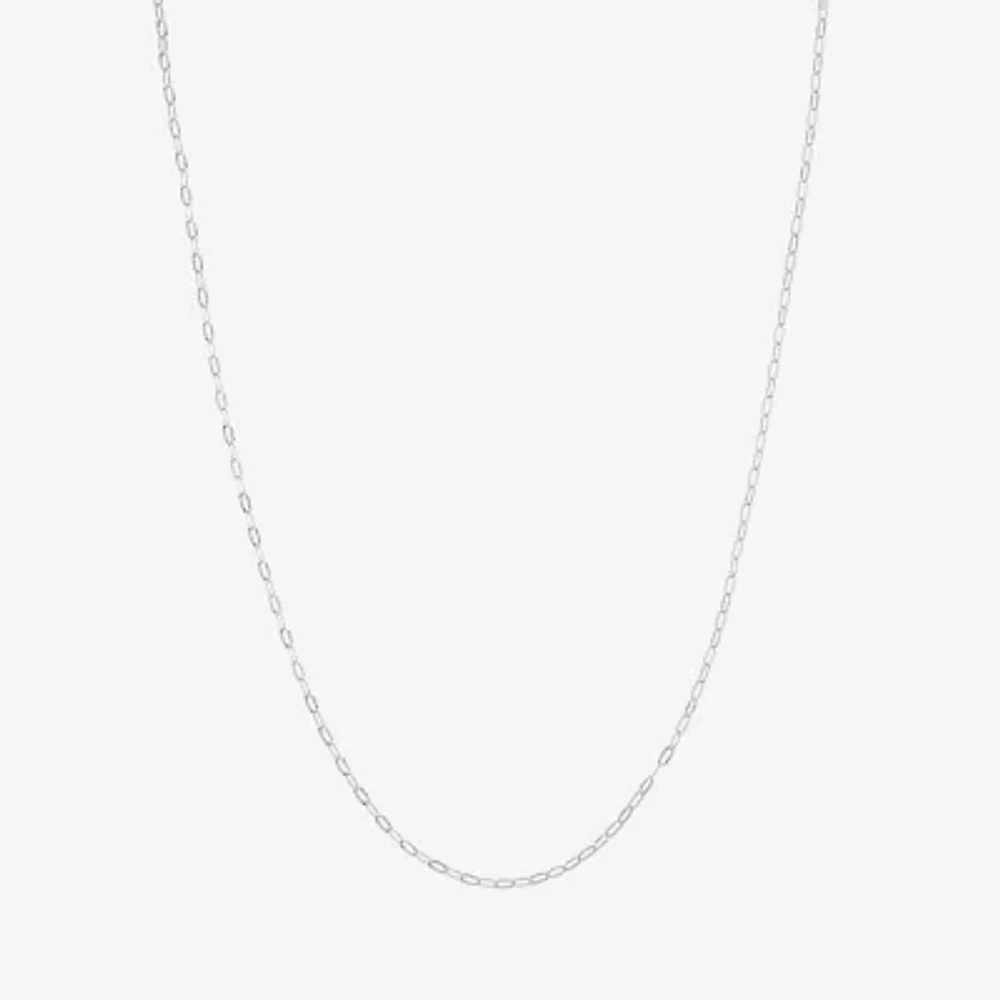 Silver Reflections Silver Reflections Pure Silver Over Brass 18 Inch Paperclip Chain Necklace