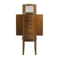 Powell Company Marlette Walnut Jewelry Armoire