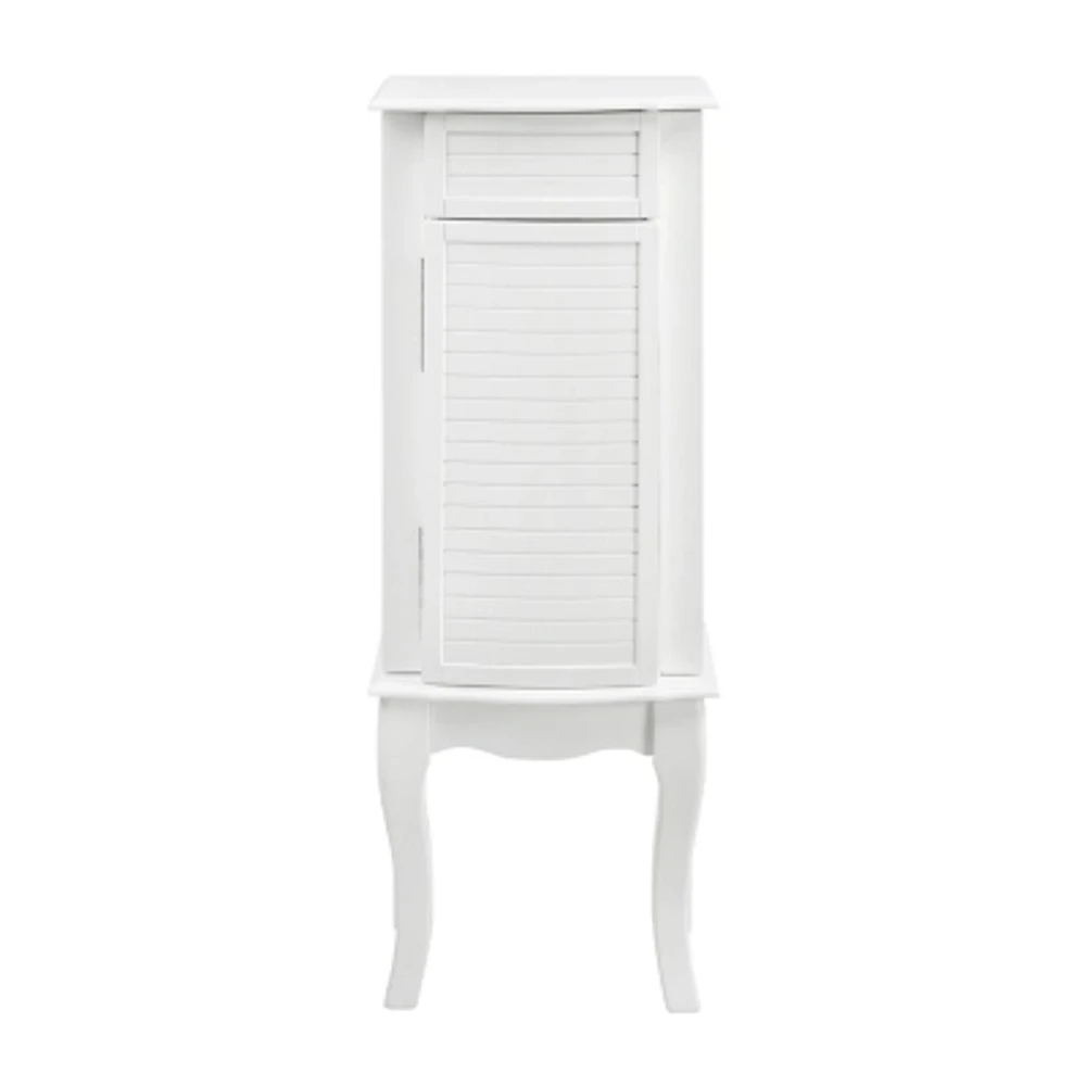 Powell Company Whitney White Jewelry Armoire