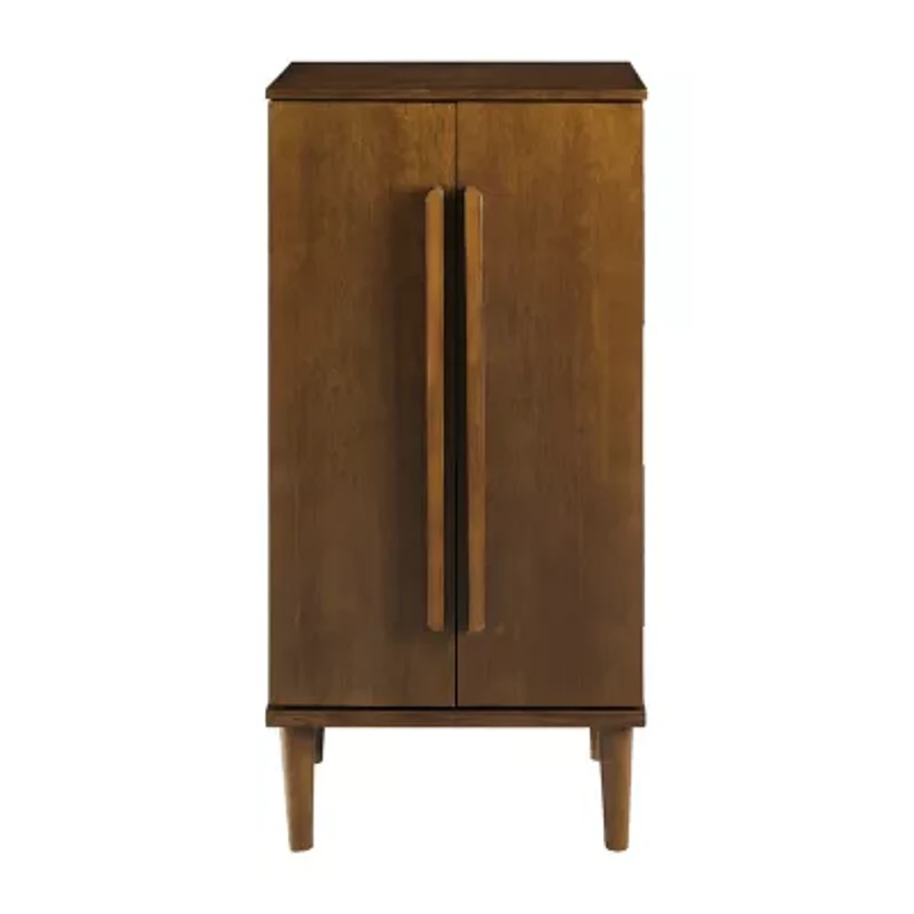 Powell Company Janice Walnut Jewelry Armoire