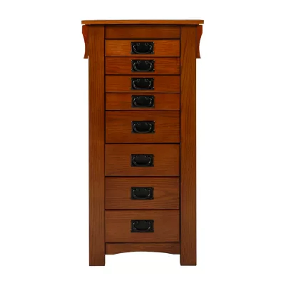 Powell Company Janice Oak Jewelry Armoire