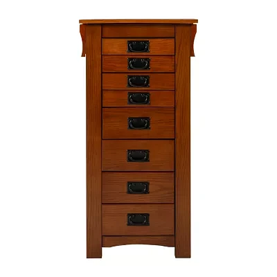 Powell Company Janice Oak Jewelry Armoire