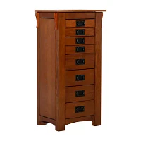 Powell Company Janice Oak Jewelry Armoire