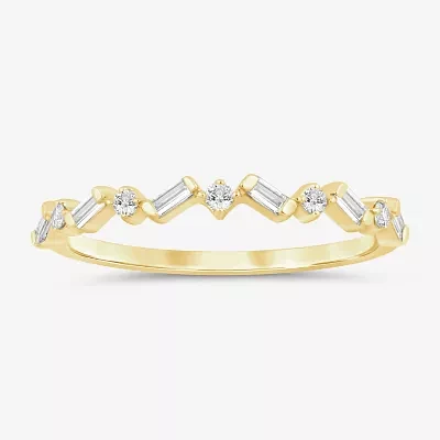 (I / Si2) 1/7 CT. T.W. Lab Grown White Diamond 10K Gold Wedding Band