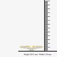 (I / Si2) 1/3 CT. T.W. Lab Grown White Diamond 10K Gold Chevron Band