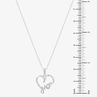 Unisex Adult Sterling Silver Heart Pendant Necklace