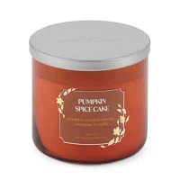 Distant Lands 14 Oz 3 Wick Pumpkin Spice Cake Solid Scented Jar Candle