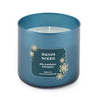 Distant Lands 14 Oz 3 Wick Balsam Woods Solid Scented Jar Candle