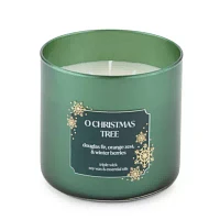 Distant Lands 14 Oz 3 Wick O' Christmas Tree Solid Scented Jar Candle