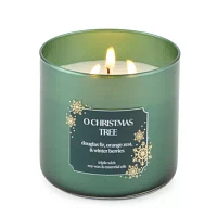 Distant Lands 14 Oz 3 Wick O' Christmas Tree Solid Scented Jar Candle