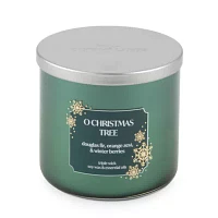 Distant Lands 14 Oz 3 Wick O' Christmas Tree Solid Scented Jar Candle