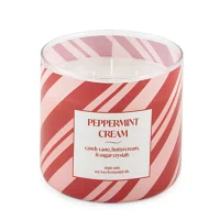 Distant Lands 14 Oz 3 Wick Peppermint Cream Scented Jar Candle