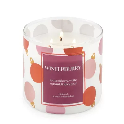 Distant Lands 14 Oz 3 Wick Winterberry Scented Jar Candle