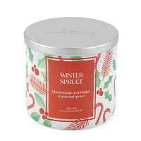 Distant Lands 14 Oz 3 Wick Winter Spruce Scented Jar Candle