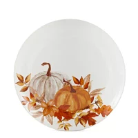 Linden Street Woodland Spice Pumpkin 4-pc. Stoneware Salad Plate