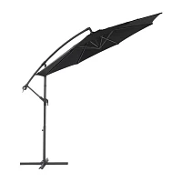 9.5-Foot UV Resistant Offset Patio Umbrella with Base Weights