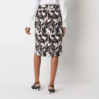 Liz Claiborne Ponte Womens Mid Rise Pencil Skirt