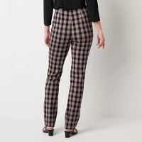 Liz Claiborne Alexis Ponte Womens Mid Rise Straight Pull-On Pants