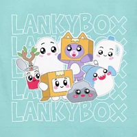 Little & Big Girls Round Neck Short Sleeve Lankybox Graphic T-Shirt
