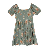 Rare Editions Big Girls Short Sleeve Puffed A-Line Dress