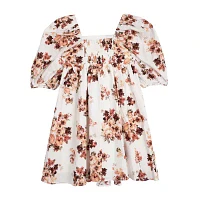 Rare Editions Big Girls 3/4 Sleeve Puffed A-Line Dress