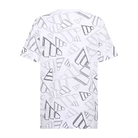 adidas Big Boys Crew Neck Short Sleeve Graphic T-Shirt