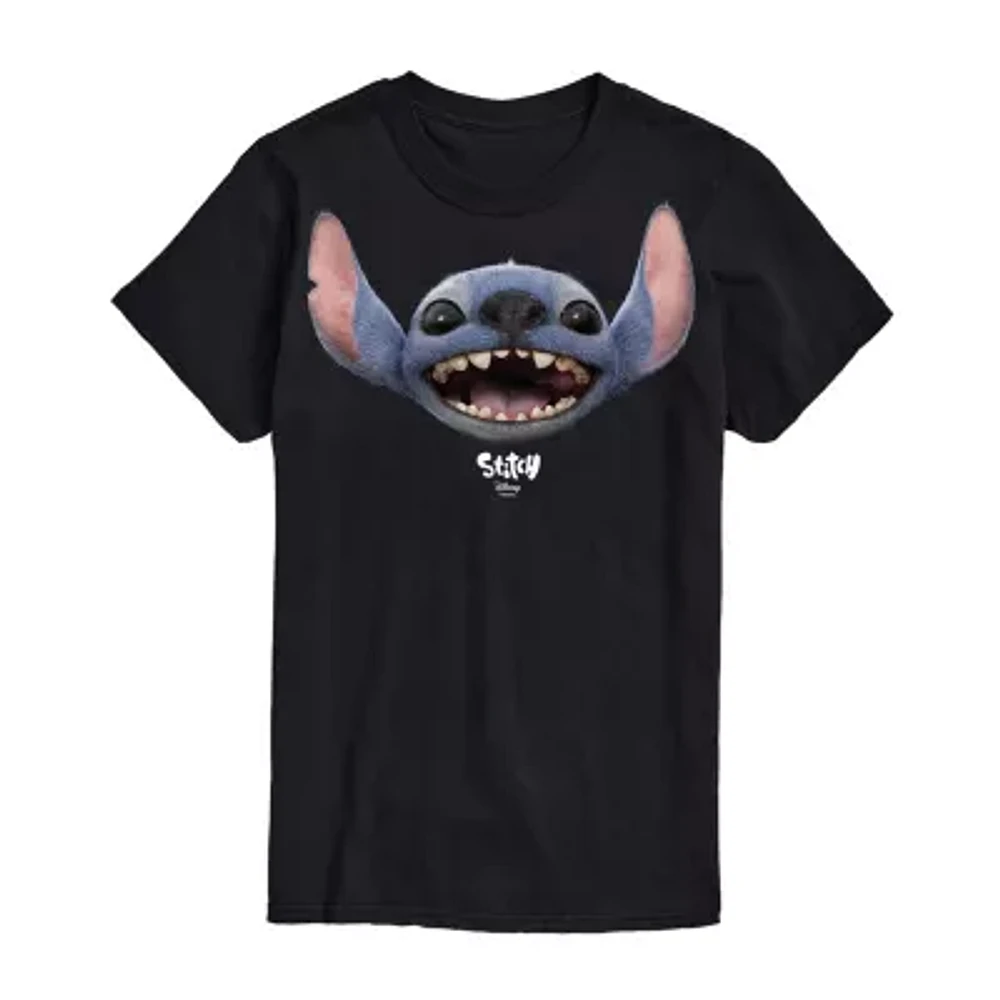 Big and Tall Unisex Adult Crew Neck Short Sleeve Classic Fit Lilo & Stitch Graphic T-Shirt