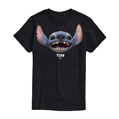 Big and Tall Unisex Adult Crew Neck Short Sleeve Classic Fit Lilo & Stitch Graphic T-Shirt