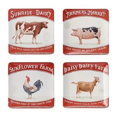 Certified International Vintage Farm 4-pc. Ceramic Salad Plate