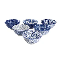 Elama Moxy 6 Piece Porcelain Salad Bowl