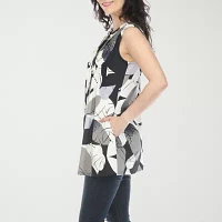 White Mark Womens Crew Neck Sleeveless Tunic Top